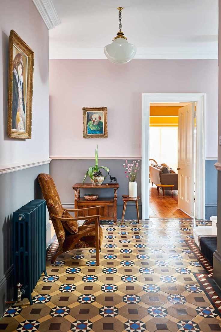 Victorian Minton tile hallway