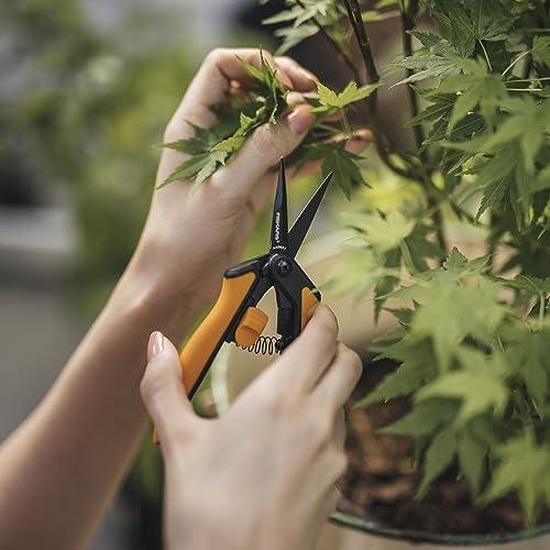 Fiskars Micro-Tip Pruning Snips with non-stick stainless steel blade
