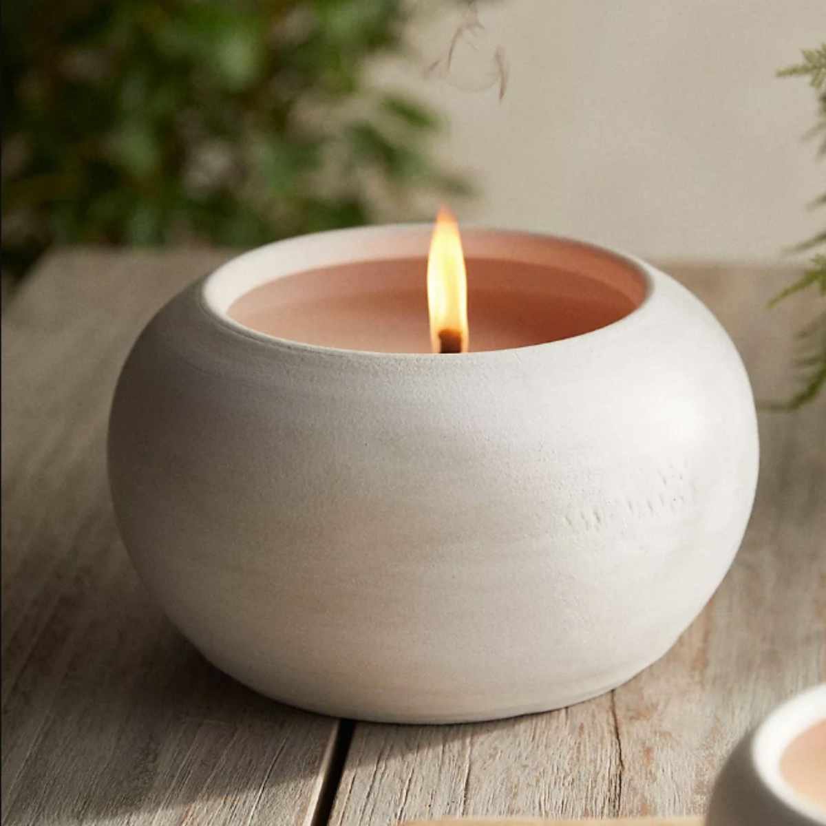 Stone bowl citronella candle