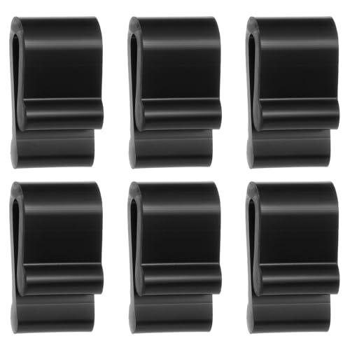 6 Pcs Dutch Oven Lid Protector Clips, Non-Slip Dutch Oven Lid Protector Clips Pot Lids Bumper Accessories for Baking Stacking, Black