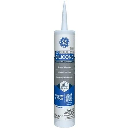 Ge Silicone 1 All Purpose Sealant Window & Door, Pack of 1, Clear 10.1 Fl Oz Cartridge