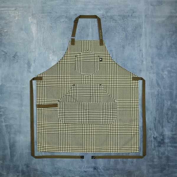 Eco Modern Apron (houndstooth-Forest) &mdash; Default Title