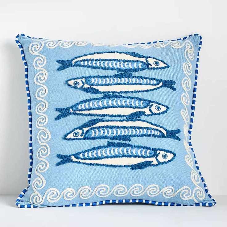 Soula Embroidered Indoor/Outdoor Pillow