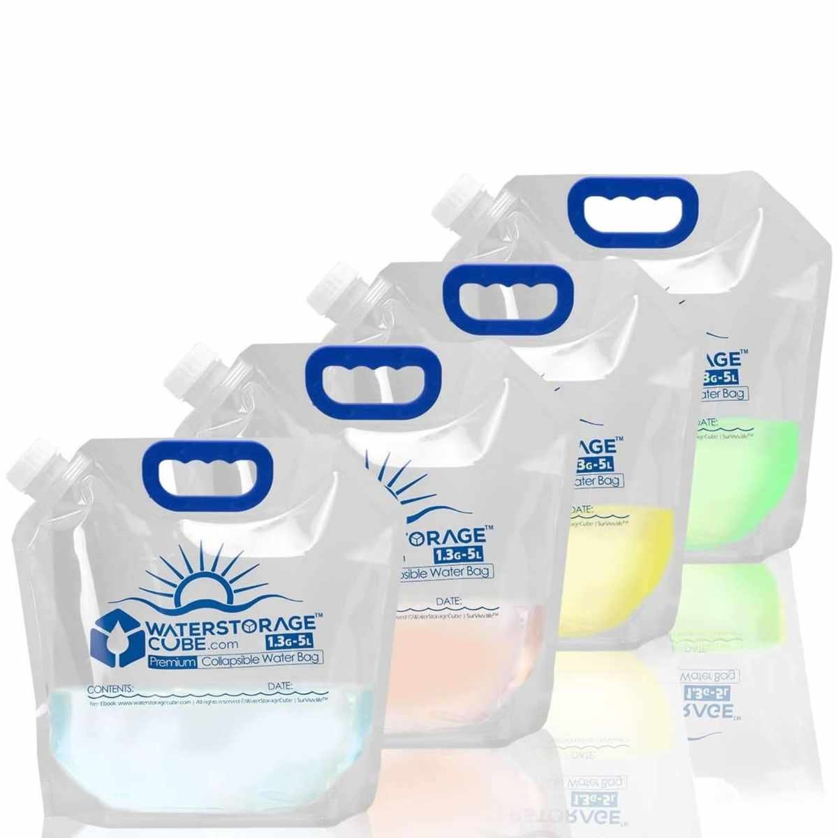 Clear water storage cubes