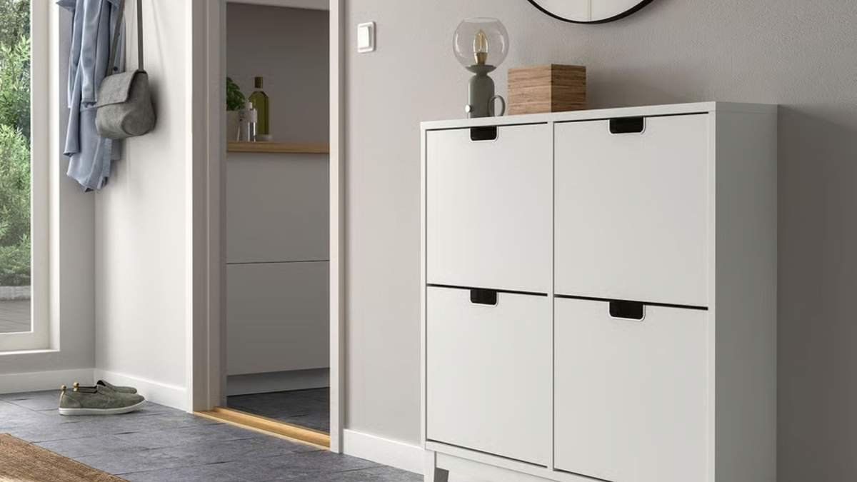 Transform Your Entryway with This Narrow Cabinet for Shoe Storage