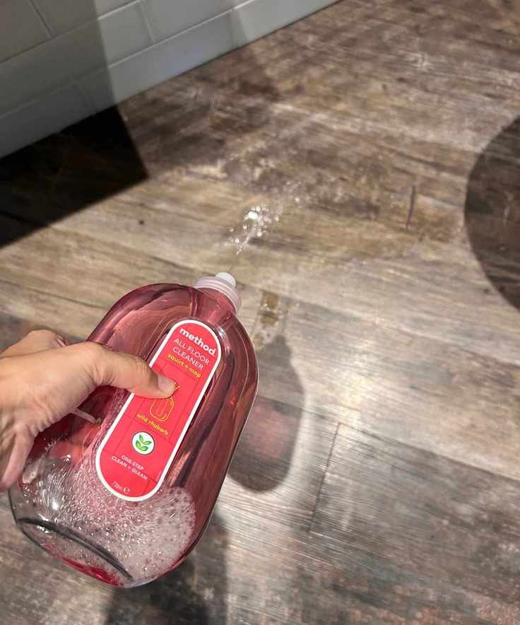 Dark wooden floors after using Method Floor Cleaner