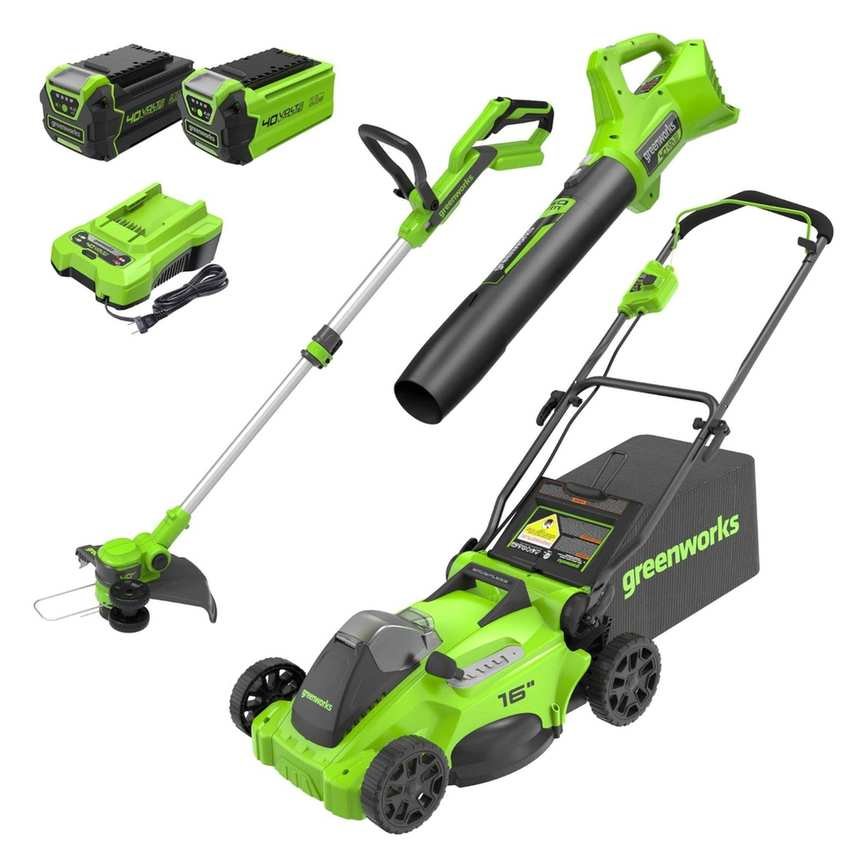 A Greenworks lawn bundle