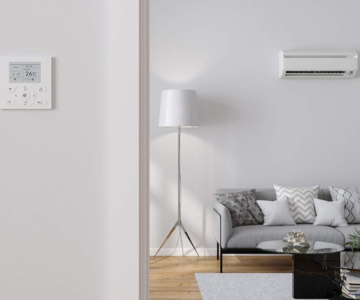 Air conditioning unit control panel