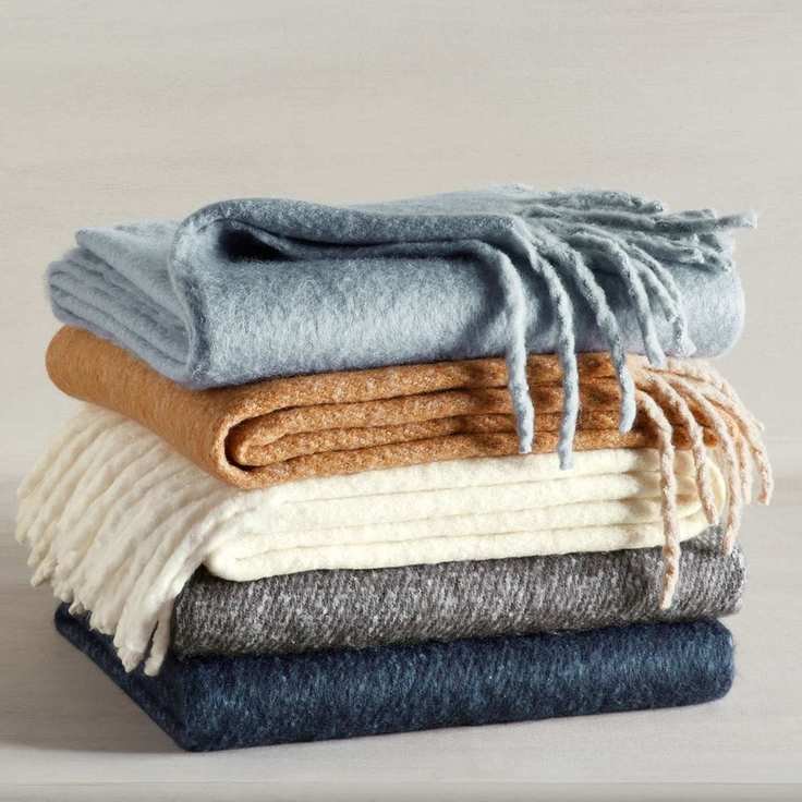 Hayes Faux Mohair Throw Blanket
