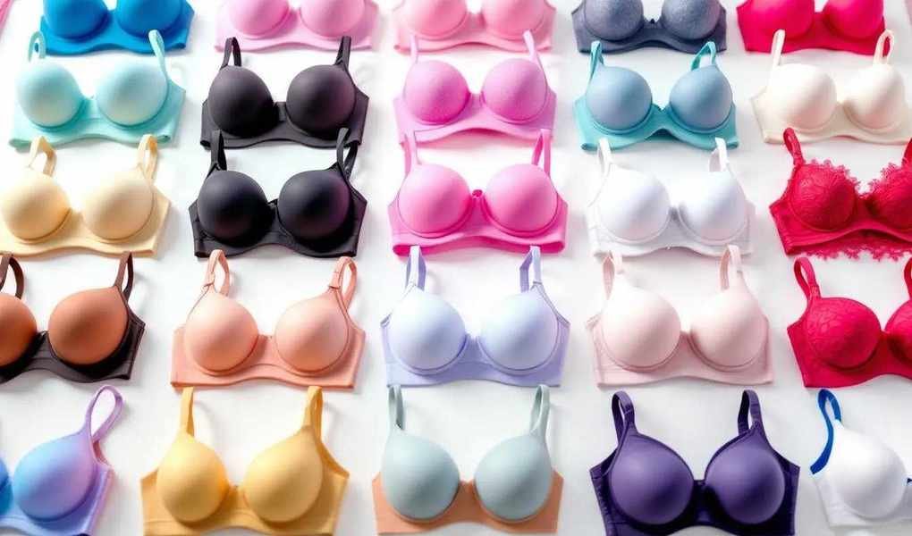 Various large bras shown online, highlighting different styles and sizes.