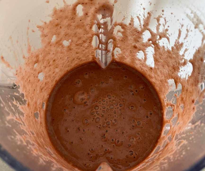 Smoothie in the pitcher of the Nutribullet Triple Prep System