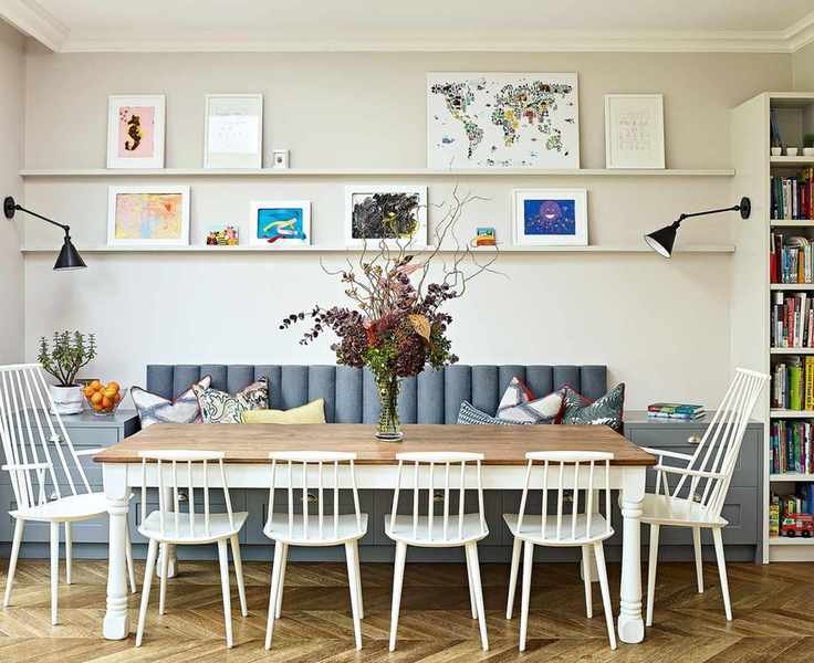 family kitchen ideas with banquette seating