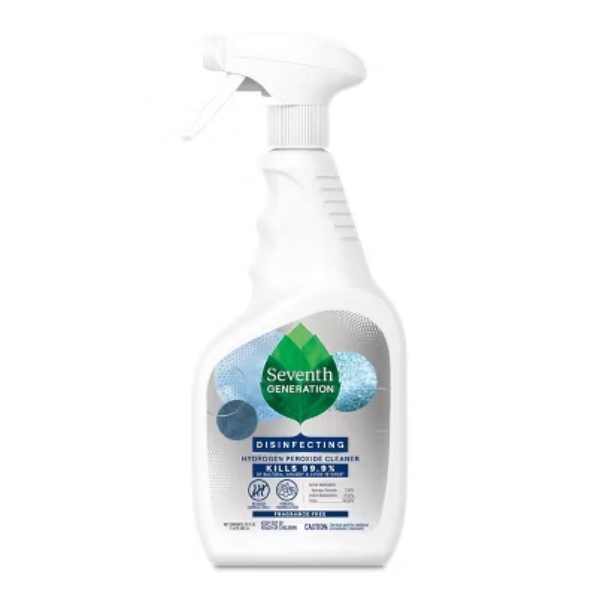 Seventh Generation Fragrance free cleaner in a white trigger spray bottle