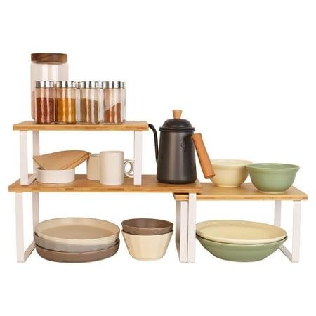 Bamboo shelf risers