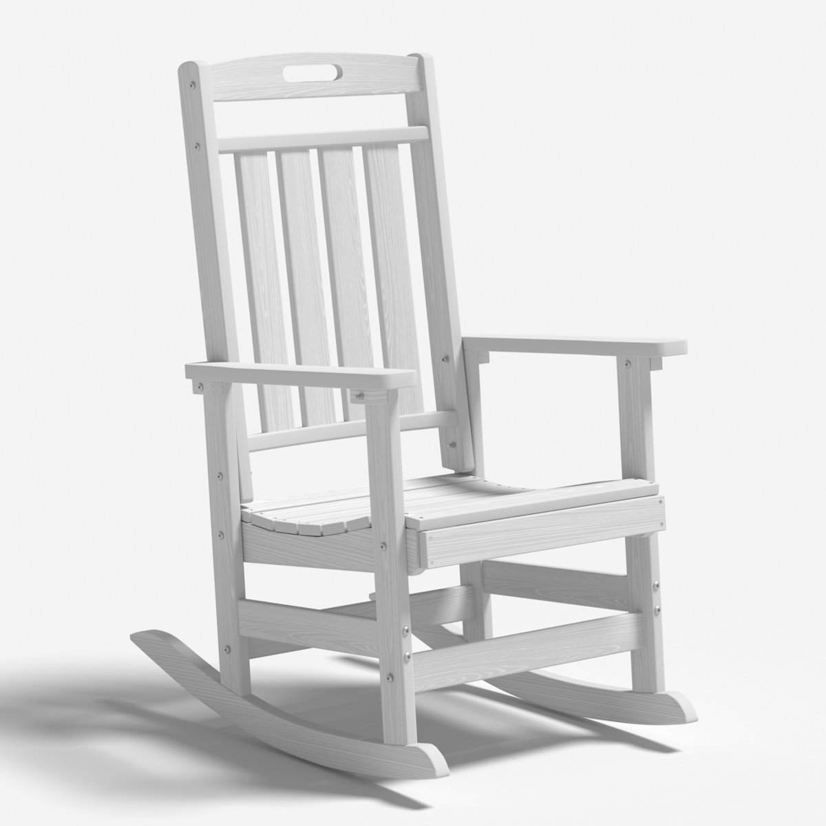 Winston Porter All-Weather Hdpe Rocking Chair – Heavy-Duty Outdoor Patio Rocker With High Back for Ultimate Comfort – Perfect for Porch, Lawn & Garden & Reviews | Wayfair