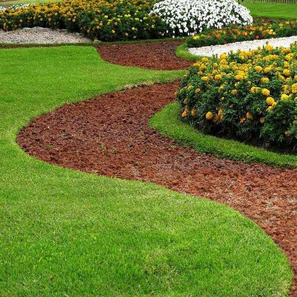 lawn with curved edges