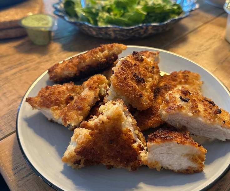 Breaded chicken parm that I cooked with The Stanley Pan