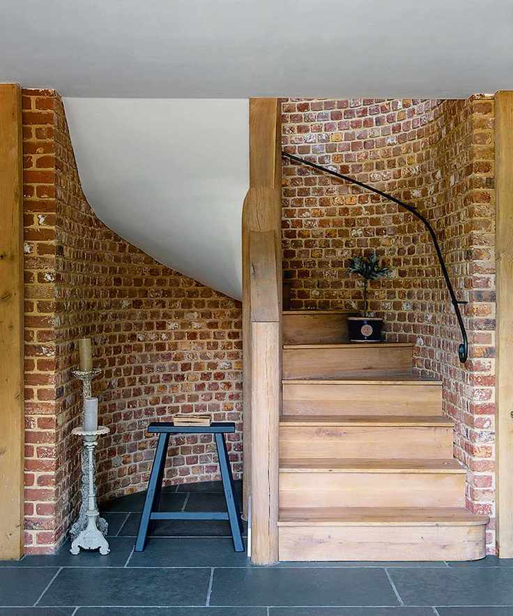 Staircase railing ideas brick