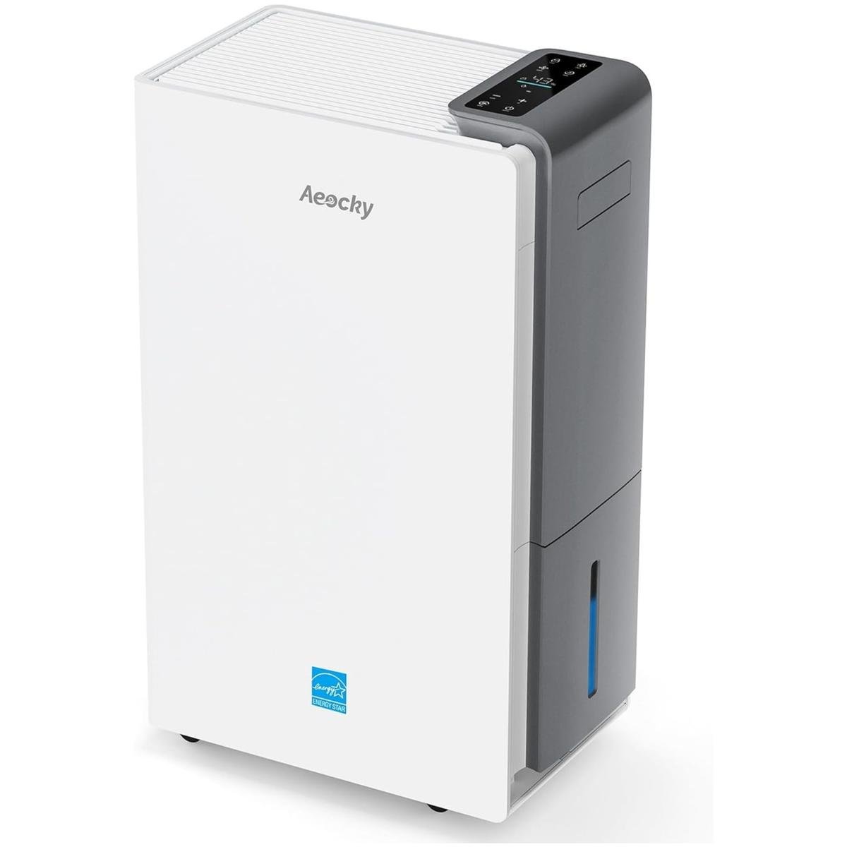 A white dehumidifier