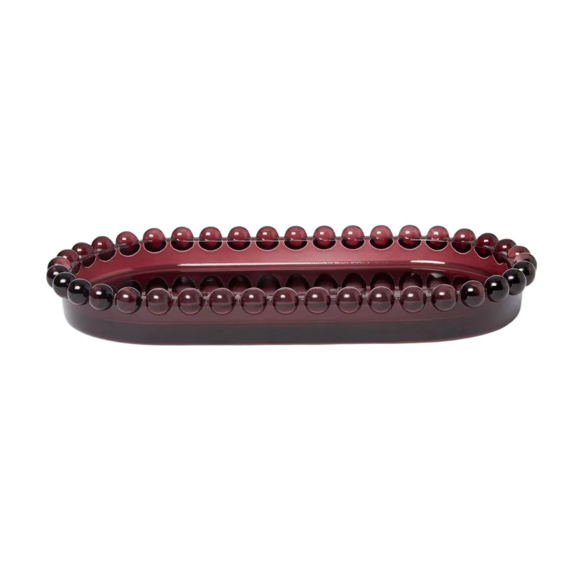 red catchall dish with textured rim