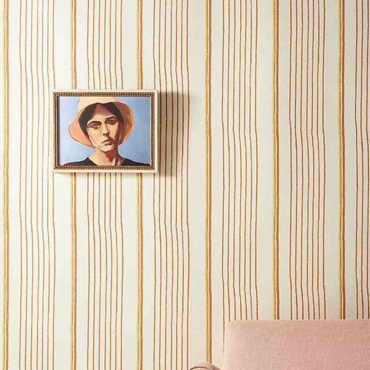 Striped yellow wallpaper