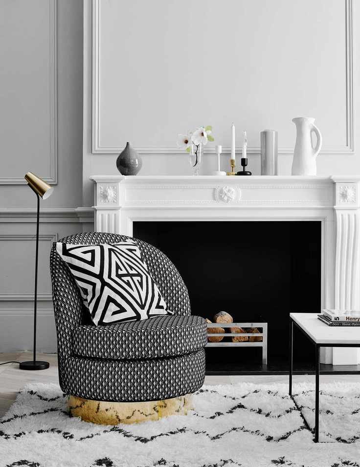 Black and white living room