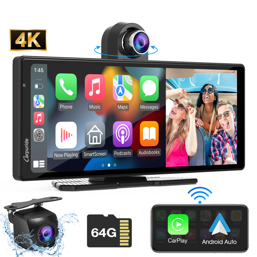 Carpuride W903 with 4K front camera and rear camera
