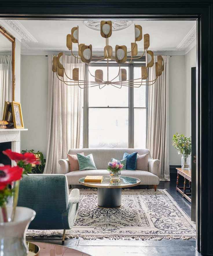 neutral living room with large window