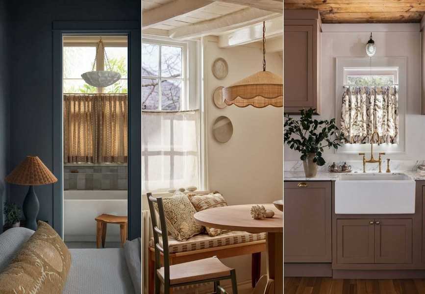 Cafe Curtains: The Vintage Trend Interior Designers Can't Get Enough Of