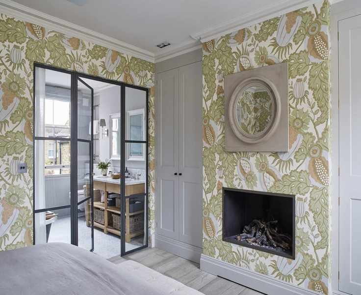 small master bedroom wallpaper and an with en suite