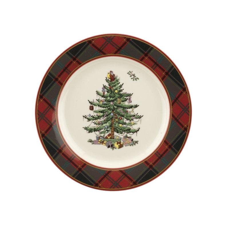 Spode Christmas Tree Tartan Salad Plate 7.75" &amp;amp; Reviews | Wayfair