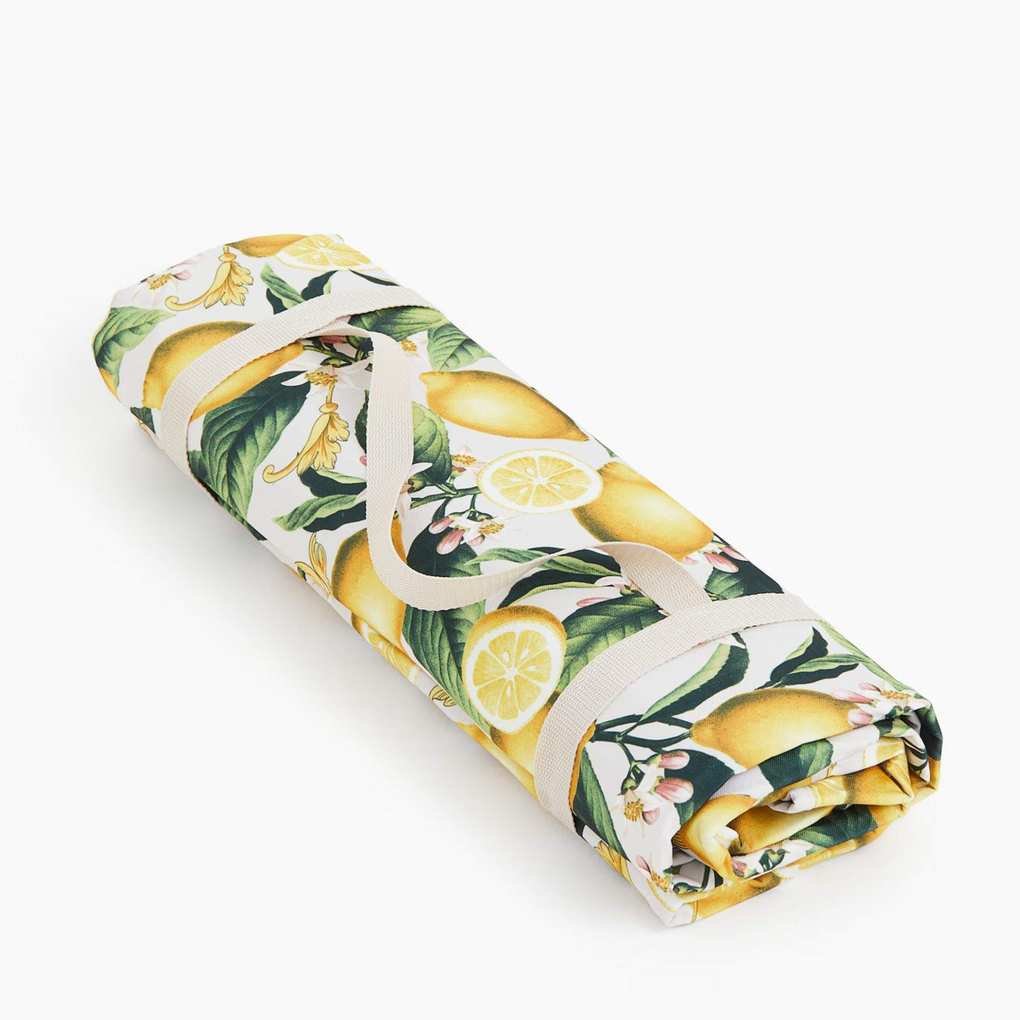 H&amp;amp;M lemons picnic blanket with holder