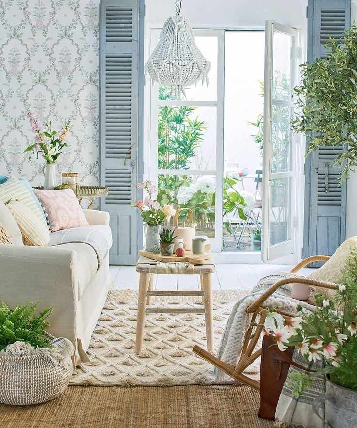 French windows with shutters