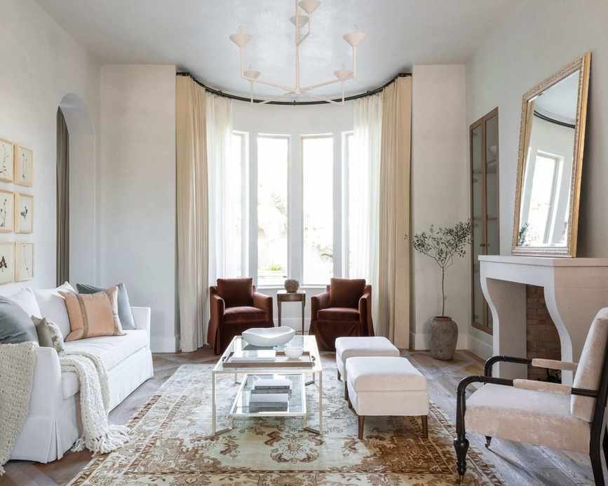 neutral living room with large window