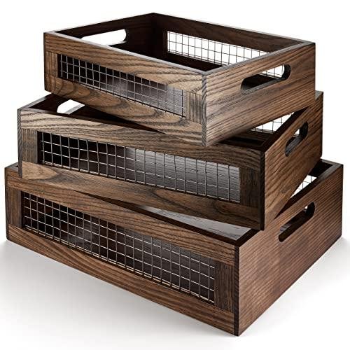 Wooden storage crates