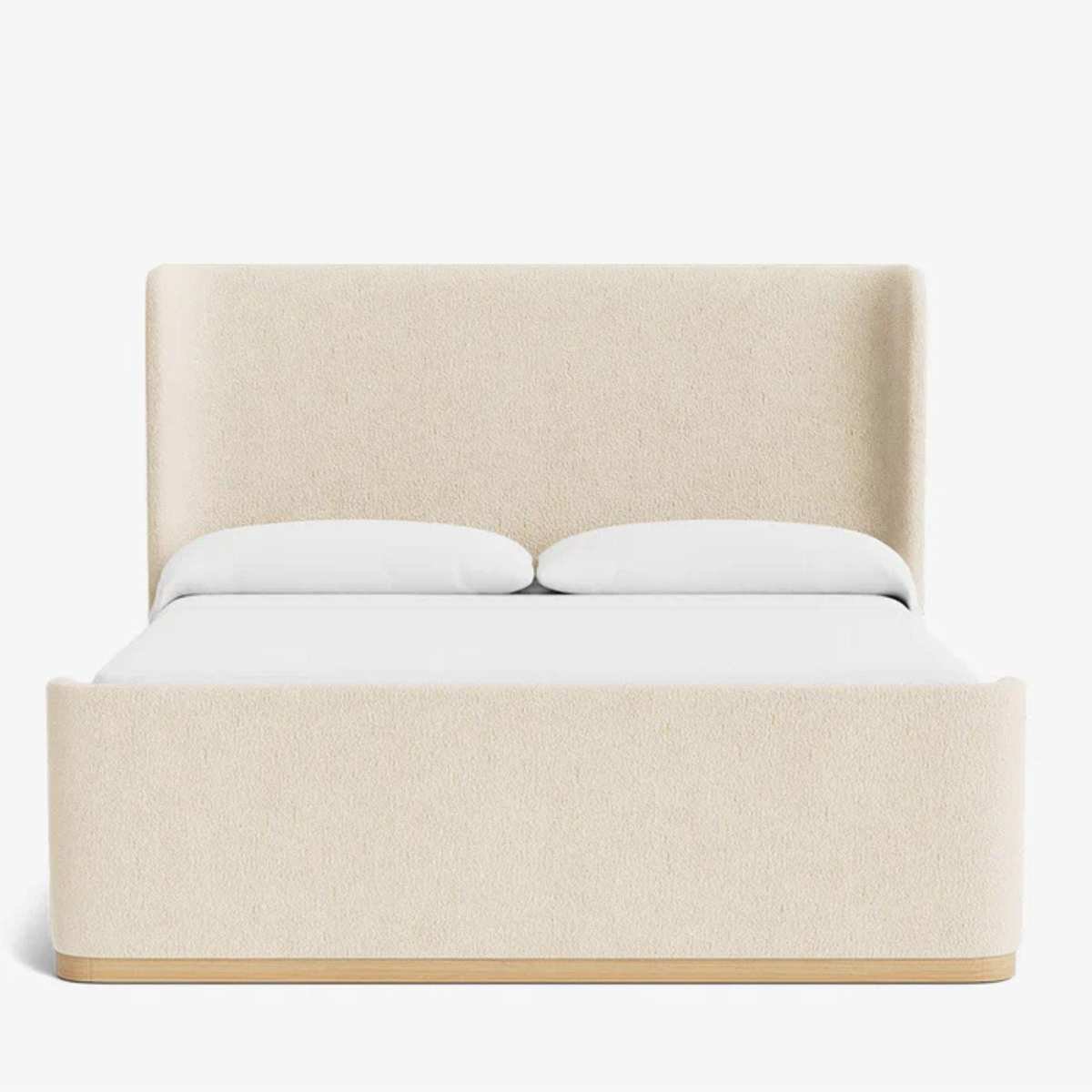 Denning Ivory Boucle Upholstered Bed