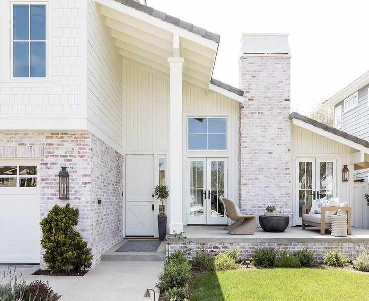 patio area on front porch in american home