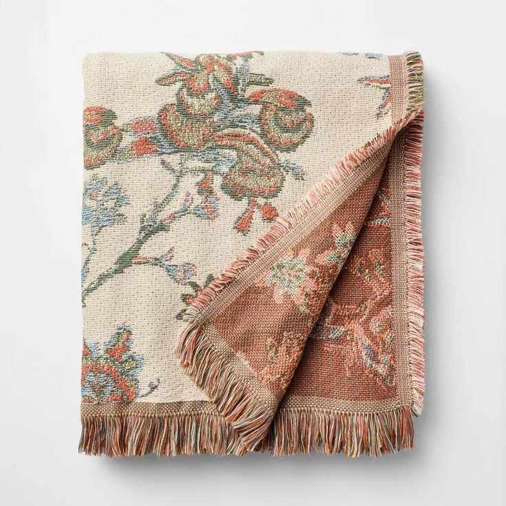 Throw Allover Jacquard Floral Multi Color